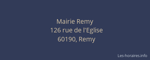 Mairie Remy