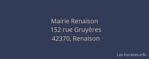 Mairie Renaison