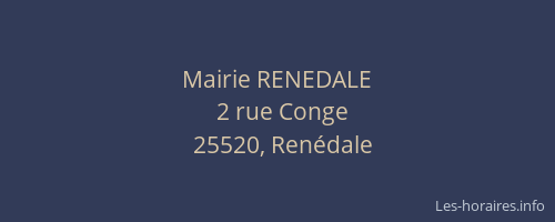 Mairie RENEDALE