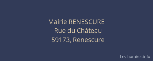 Mairie RENESCURE