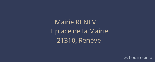Mairie RENEVE