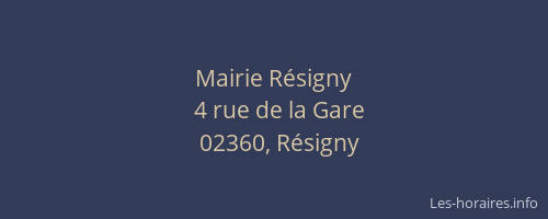 Mairie Résigny