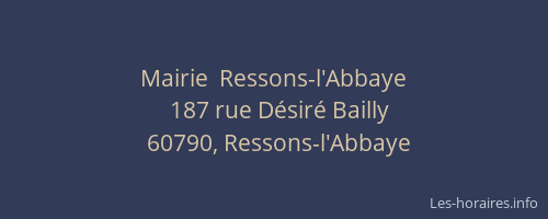 Mairie  Ressons-l'Abbaye