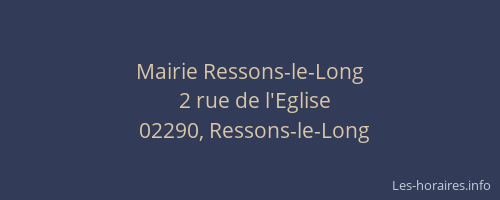 Mairie Ressons-le-Long