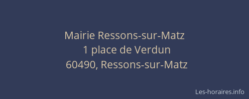 Mairie Ressons-sur-Matz