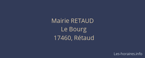 Mairie RETAUD