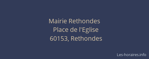 Mairie Rethondes