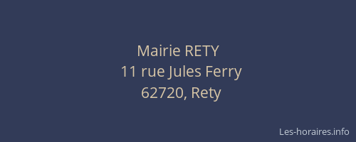 Mairie RETY