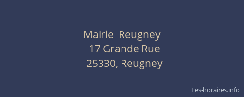 Mairie  Reugney