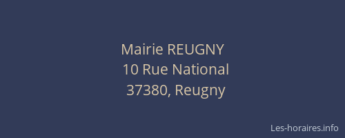 Mairie REUGNY