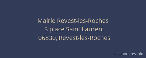 Mairie Revest-les-Roches
