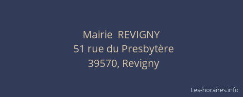 Mairie  REVIGNY