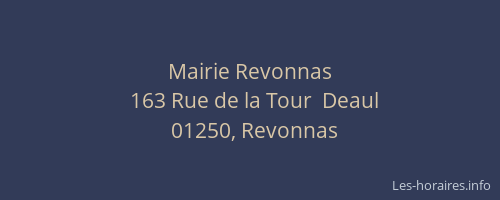 Mairie Revonnas