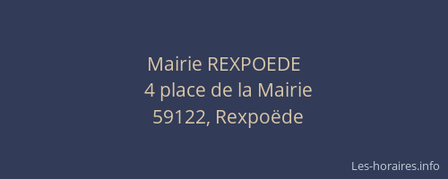 Mairie REXPOEDE