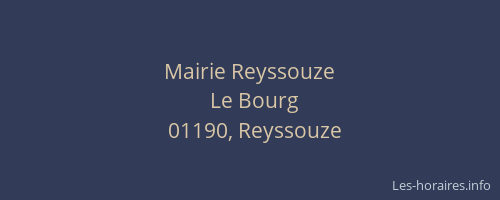Mairie Reyssouze