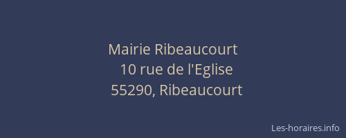 Mairie Ribeaucourt