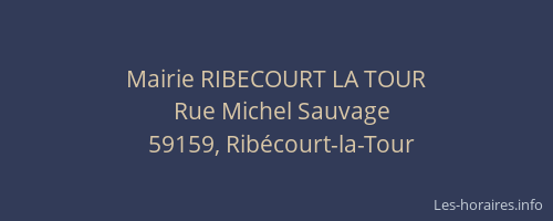 Mairie RIBECOURT LA TOUR