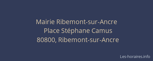 Mairie Ribemont-sur-Ancre