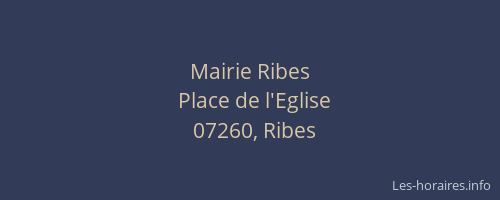 Mairie Ribes
