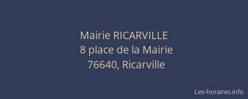 Mairie RICARVILLE