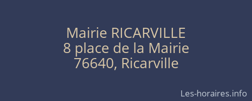 Mairie RICARVILLE