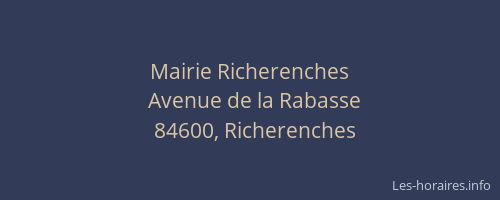 Mairie Richerenches