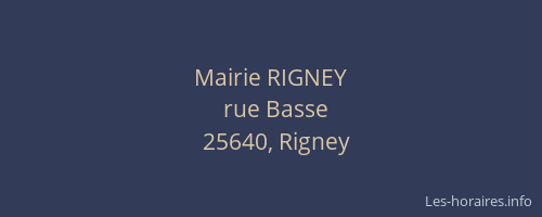 Mairie RIGNEY
