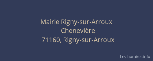 Mairie Rigny-sur-Arroux