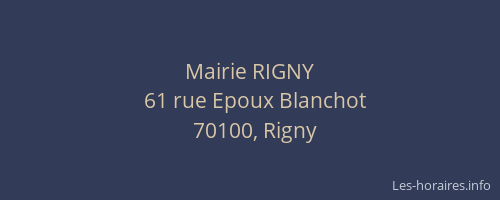 Mairie RIGNY