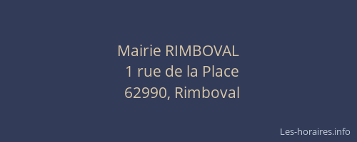 Mairie RIMBOVAL