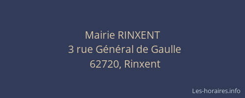 Mairie RINXENT
