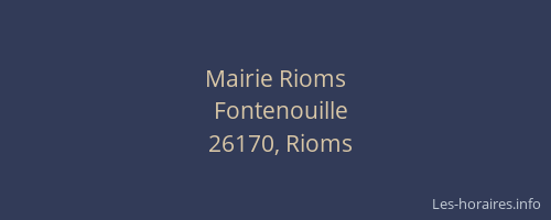 Mairie Rioms