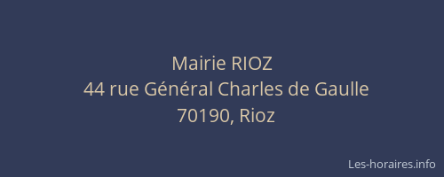 Mairie RIOZ