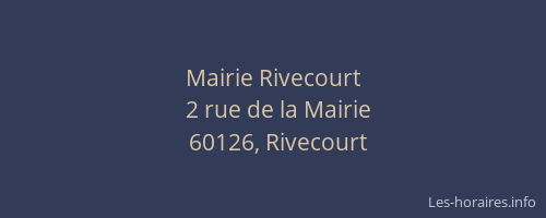 Mairie Rivecourt