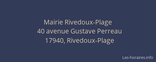 Mairie Rivedoux-Plage