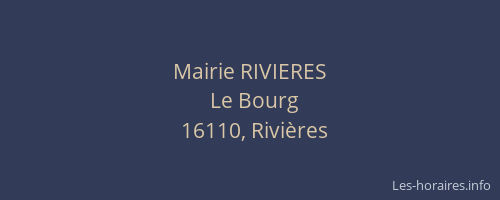 Mairie RIVIERES