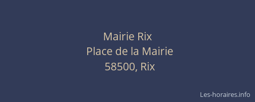 Mairie Rix
