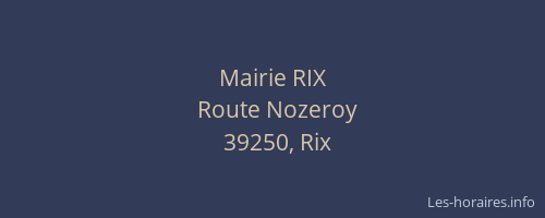 Mairie RIX