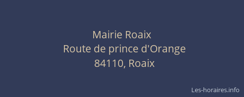 Mairie Roaix