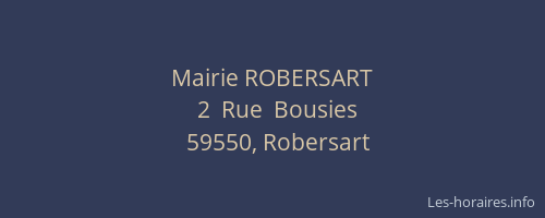 Mairie ROBERSART