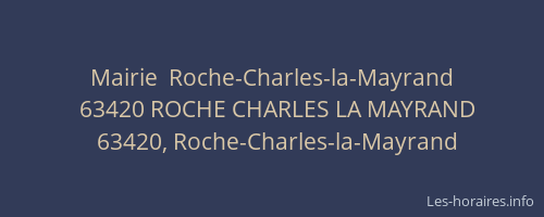 Mairie  Roche-Charles-la-Mayrand