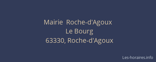 Mairie  Roche-d'Agoux