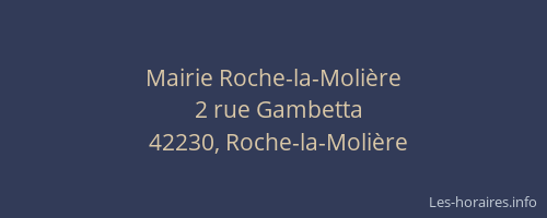 Mairie Roche-la-Molière