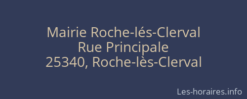 Mairie Roche-lés-Clerval