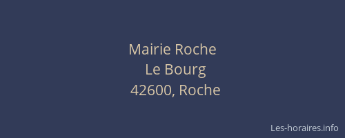 Mairie Roche
