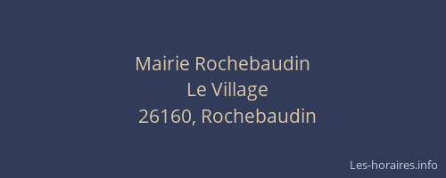 Mairie Rochebaudin