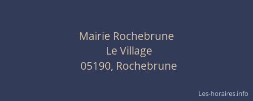 Mairie Rochebrune