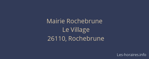 Mairie Rochebrune