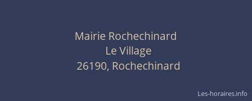 Mairie Rochechinard