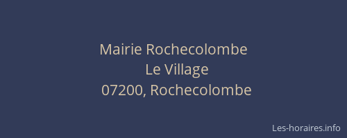 Mairie Rochecolombe